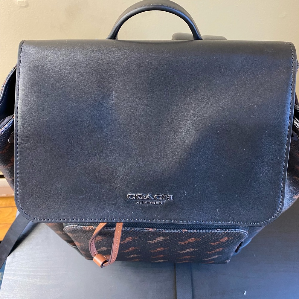 Coach Turner Backpack With Horse And Carriage Dot Print - Picture 2 of 12